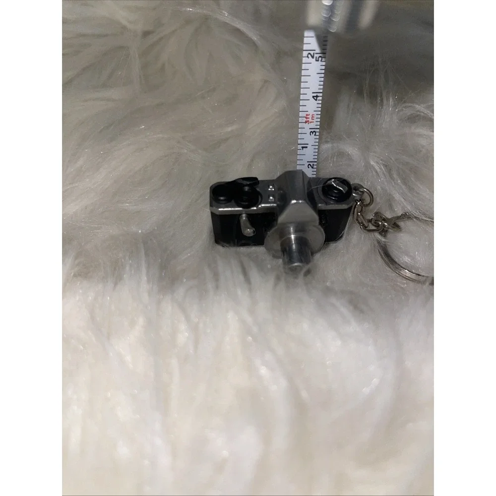 Vintage Old Black & Gray Mini Toy Camera Keychain